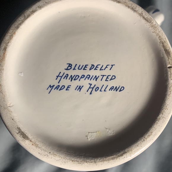 Uniquely Hand Painted Heineken Stein Mug Made in Holland by Blue Delft - Picture 4 of 4